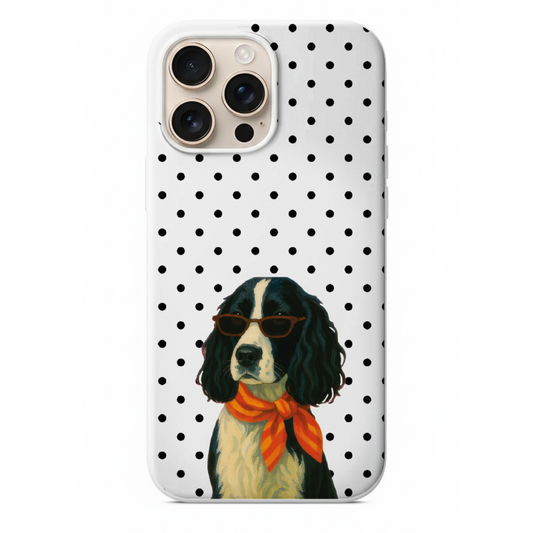 Puantiyeli Sevimli Köpek Figürlü Telefon Kılıfı (WV93)