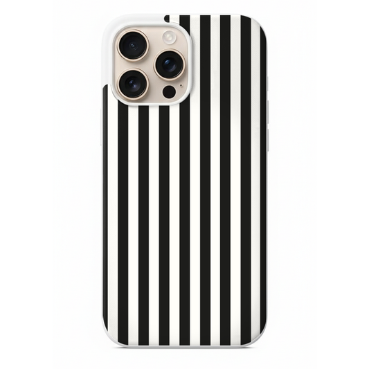 Siyah Beyaz Çizgili Klasik Telefon Kılıfı (SV53)
