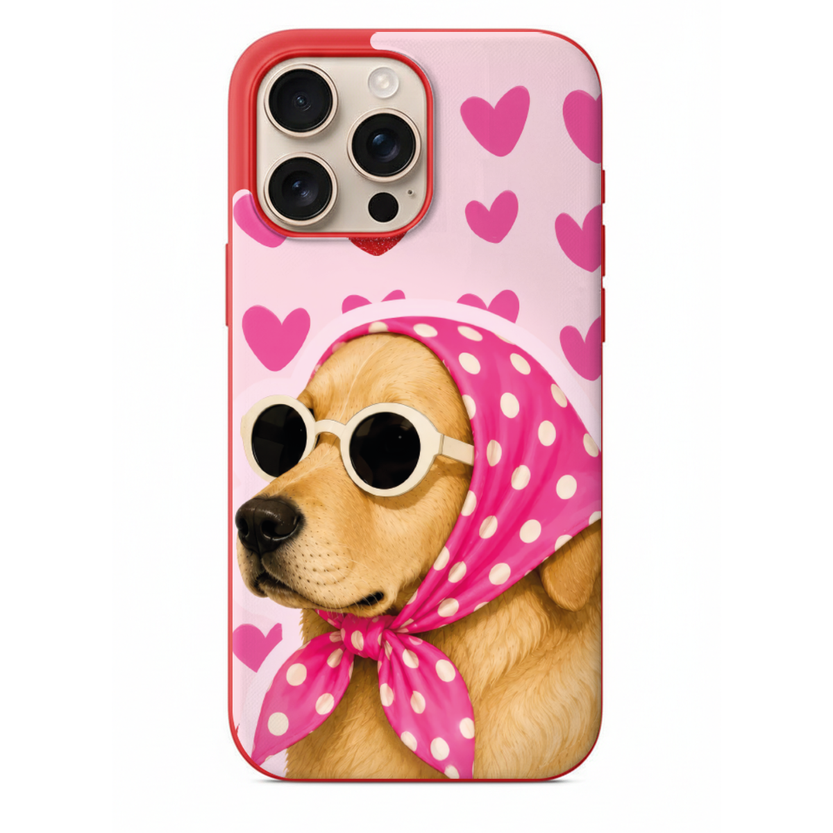 Pembe Eşarplı Golden Telefon Kılıfı (SV69)