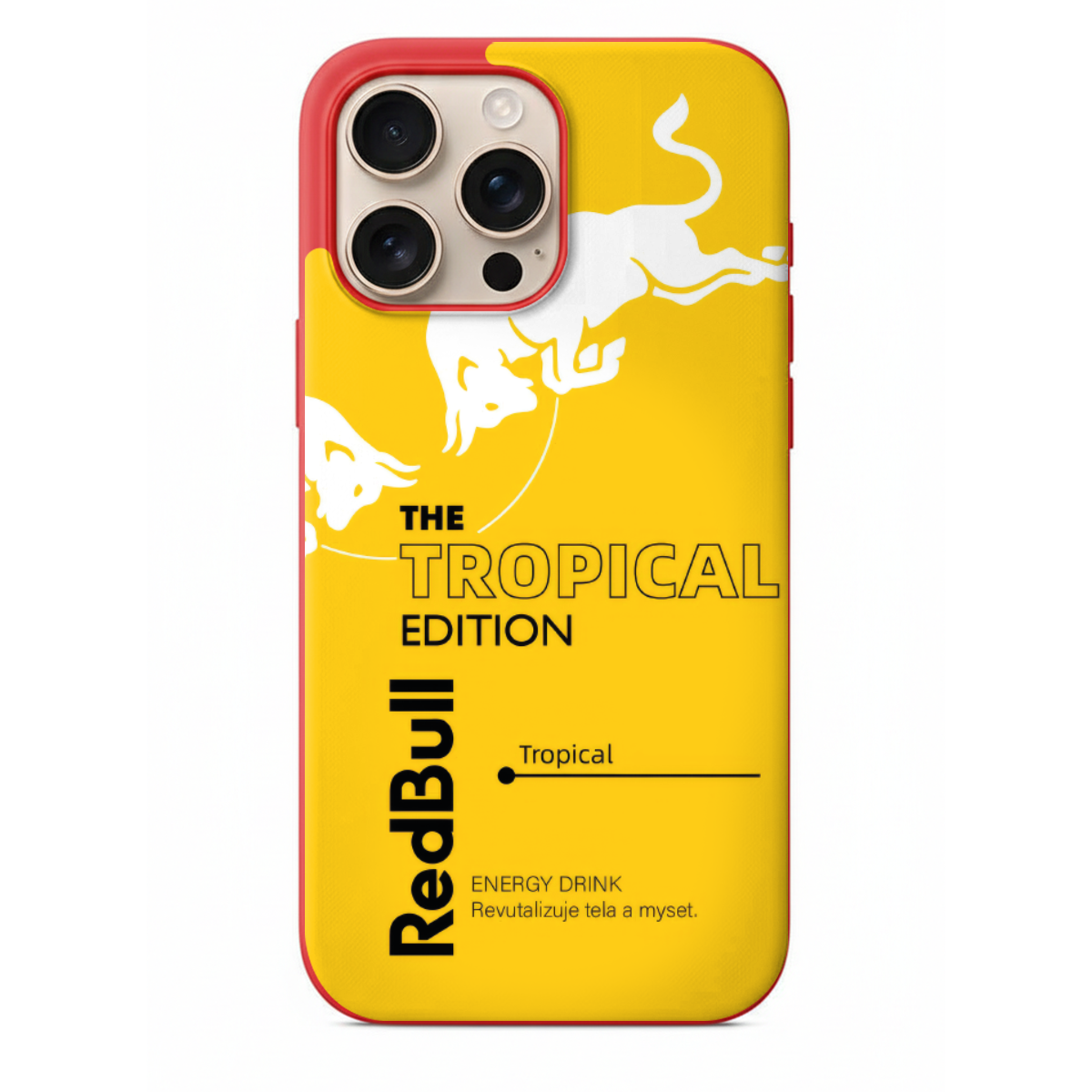 Sarı RedBull Tropical Edition Benzeri Telefon Kılıfı (SC56)