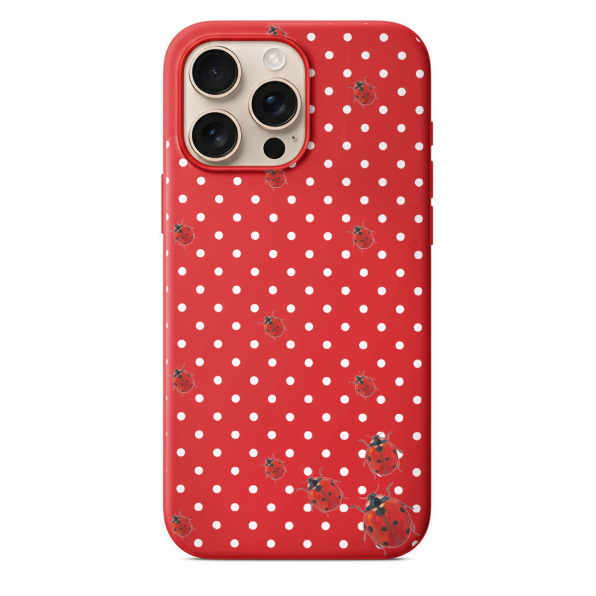 Puantiyeli ve Uğur Böcekli Telefon Kılıfı (WV95)