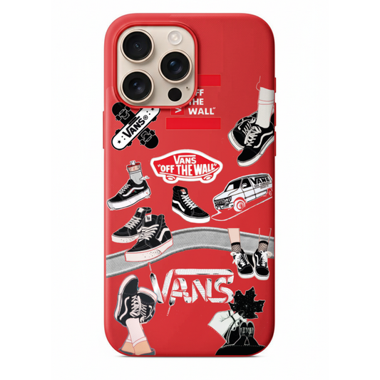 Vans Ayakkabı ve Sticker Tasarımlı Telefon Kılıfı (SC32)