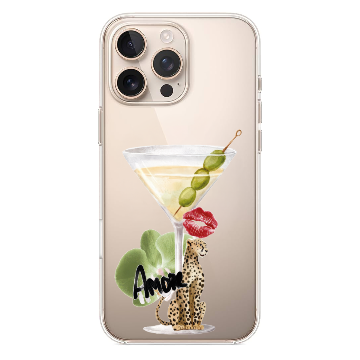 Martini Ve Çita Desenli Telefon Kılıfı (WV159)