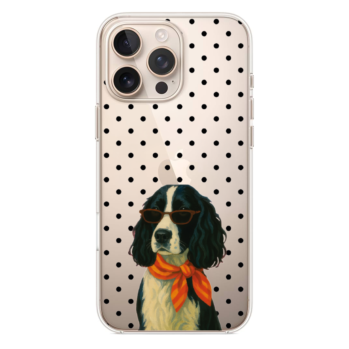 Puantiyeli Sevimli Köpek Figürlü Telefon Kılıfı (WV93)