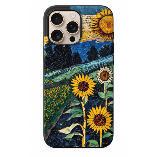Van Gogh Tarzı Ayçiçeği Mozaik Tasarım Telefon Kılıfı (WV115)
