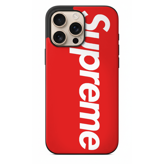 Supreme Logolu İkonik Kırmızı-Beyaz Telefon Kılıfı (SC14)