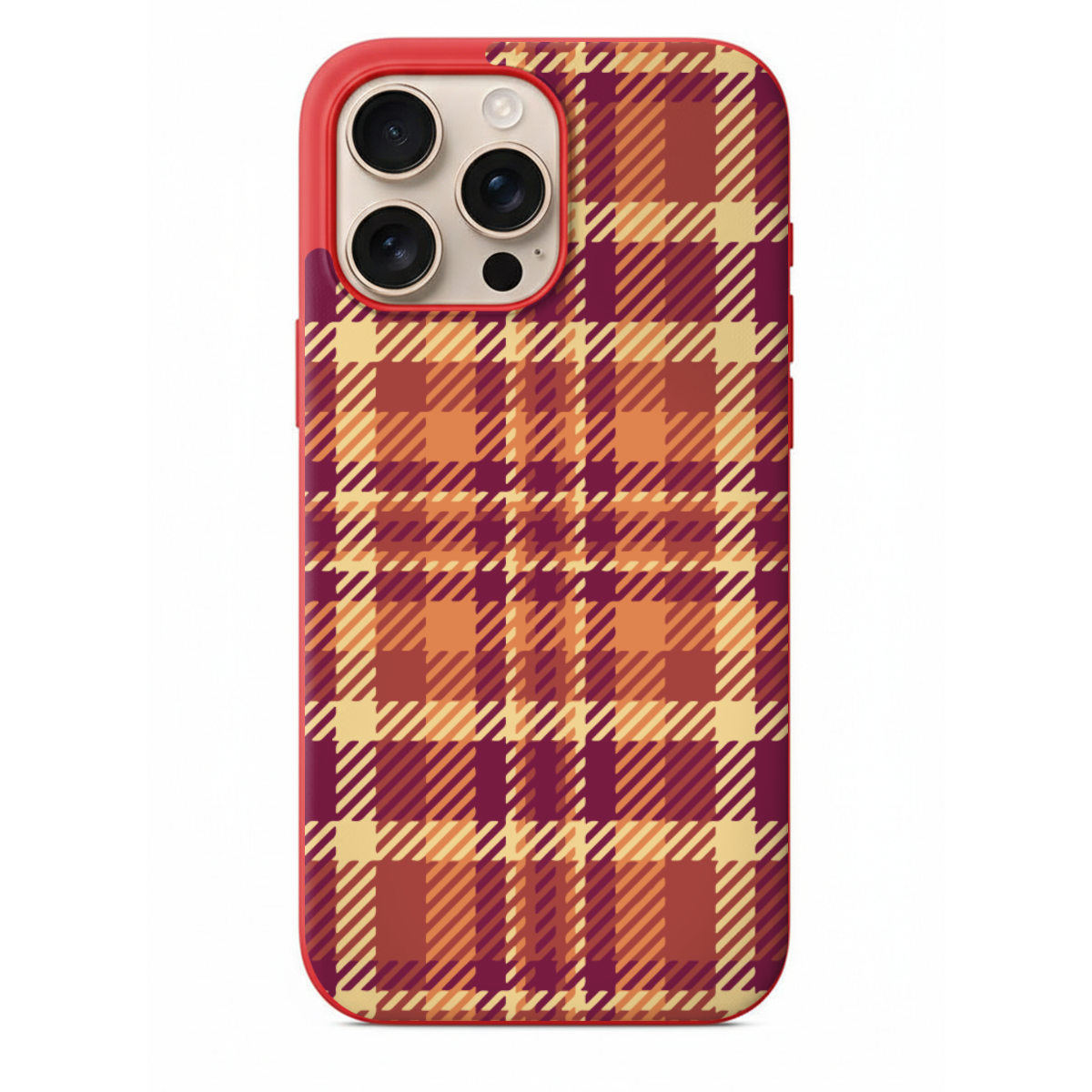 Klasik Ekose ve Çizgili Desenli Telefon Kılıfı (SV25)