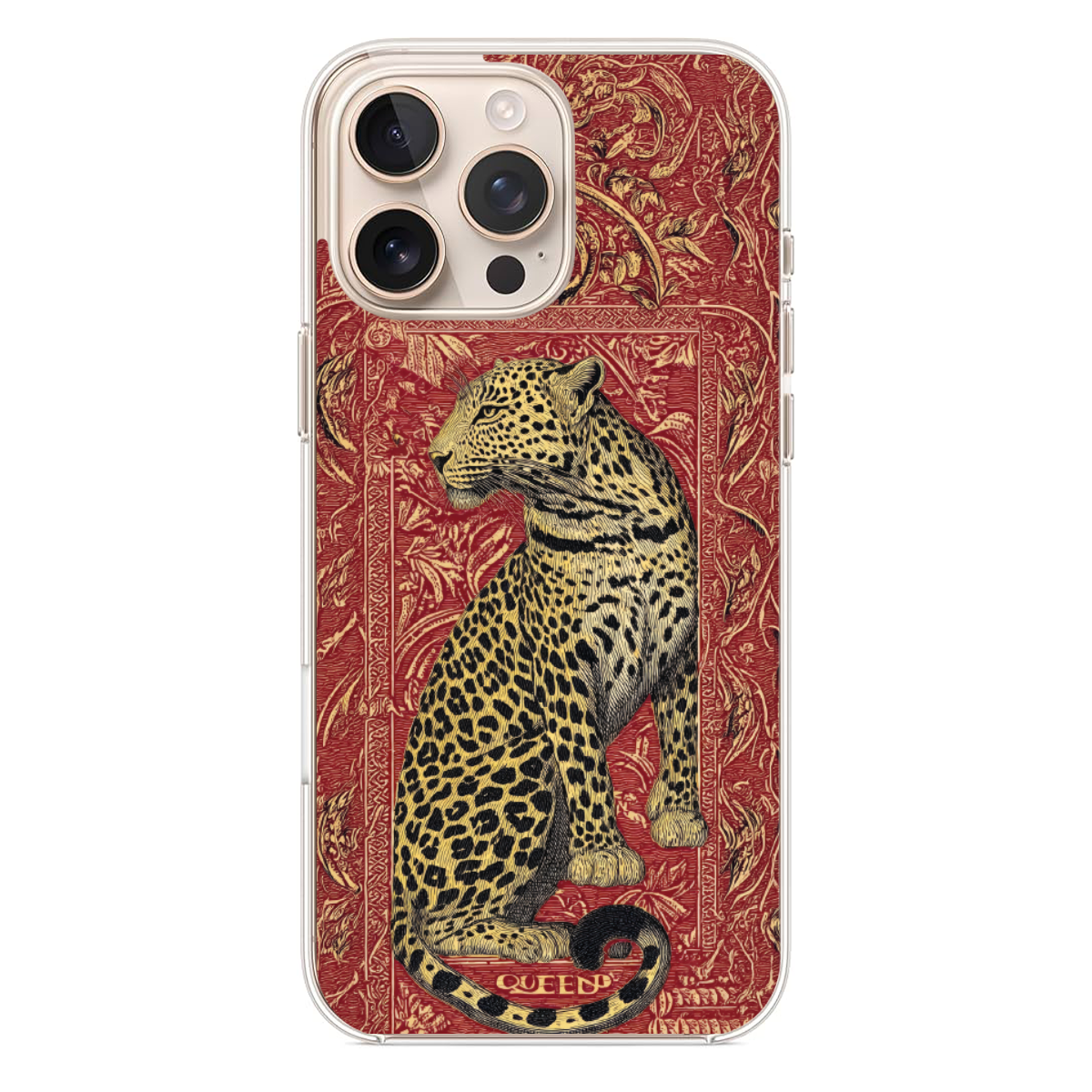 İskambil Kartı Leopar Desenli Telefon Kılıfı (WV50)