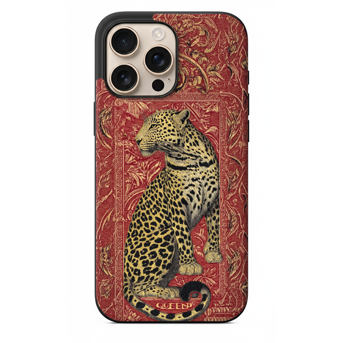 İskambil Kartı Leopar Desenli Telefon Kılıfı (WV50)