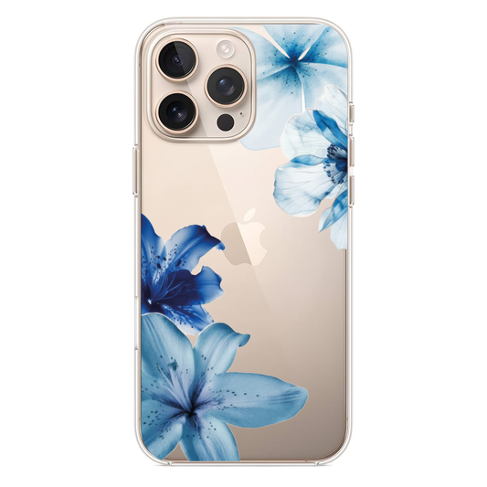 Blue Harmony Mavi Zambak ve Anemon Çiçeği Telefon Kılıfı (WV01)