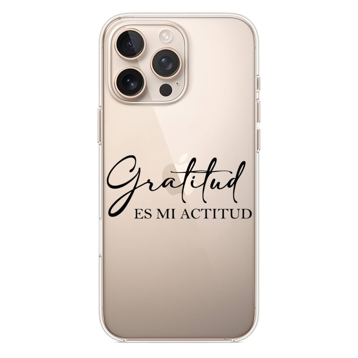 Siyah Mat Gratitud Yazılı Minimalist Tasarım Kılıf (SC05)