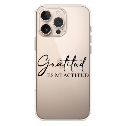 Siyah Mat Gratitud Yazılı Minimalist Tasarım Kılıf (SC05)