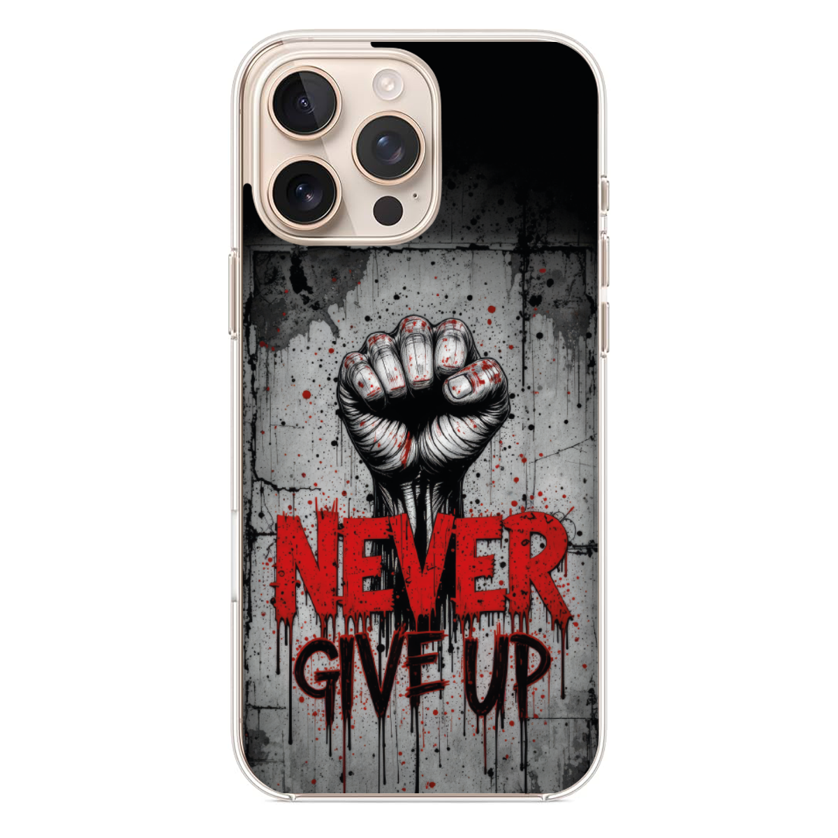 Never Give Up Yazılı Telefon Kılıfı (MM10)