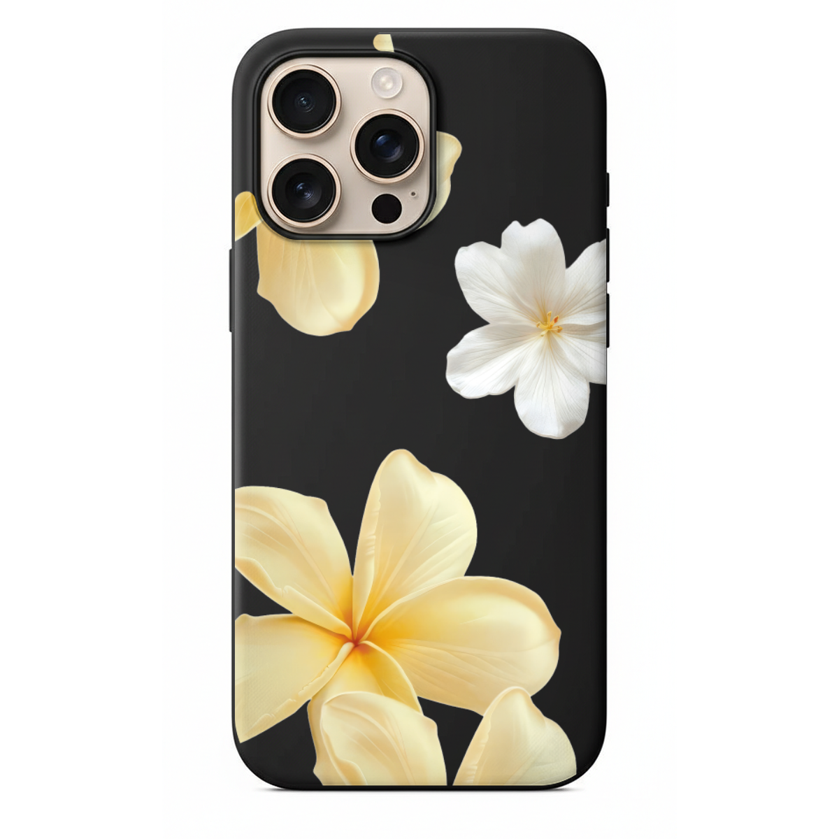 Tropical Serenity Sarı ve Beyaz Çiçek Motifli Telefon Kılıfı (WV04)