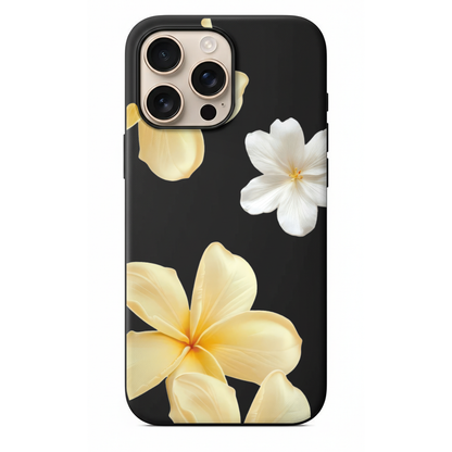 Tropical Serenity Sarı ve Beyaz Çiçek Motifli Telefon Kılıfı (WV04)