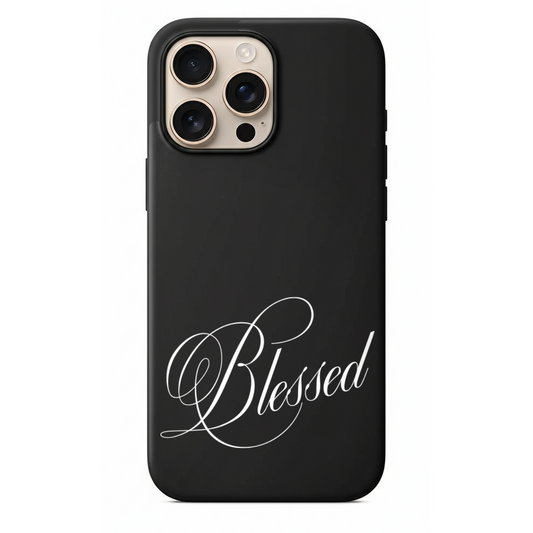 Blessed Slogan Yazılı Telefon Kılıfı (Kutsanmış  Şanslı  Dualı) (SC08)