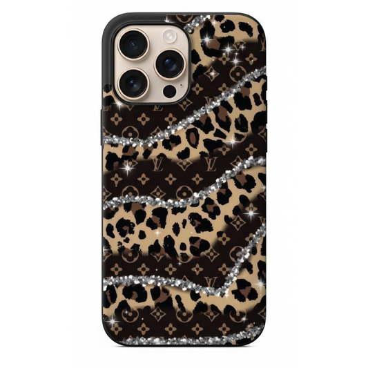 Lüks Monogram ve Leopar Desenli Kılıf (WV55)
