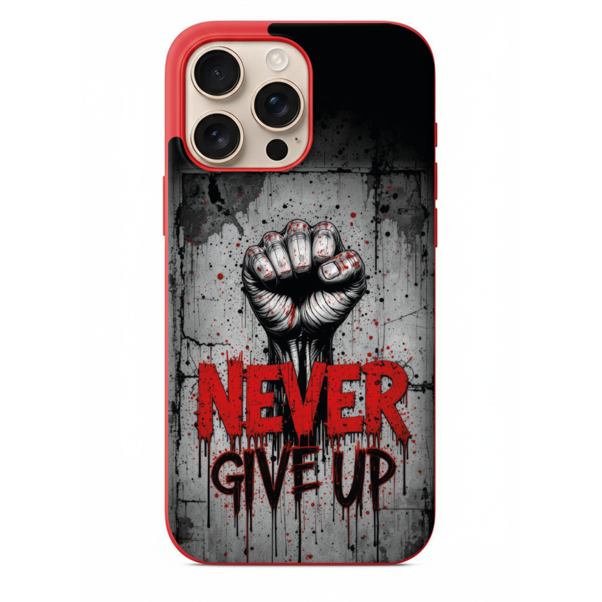 Never Give Up Yazılı Telefon Kılıfı (MM10)