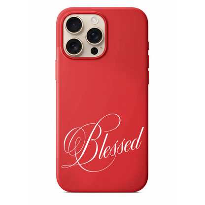 Blessed Slogan Yazılı Telefon Kılıfı (Kutsanmış  Şanslı  Dualı) (SC08)