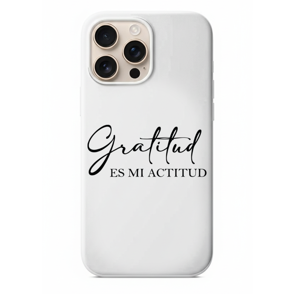 Siyah Mat Gratitud Yazılı Minimalist Tasarım Kılıf (SC05)