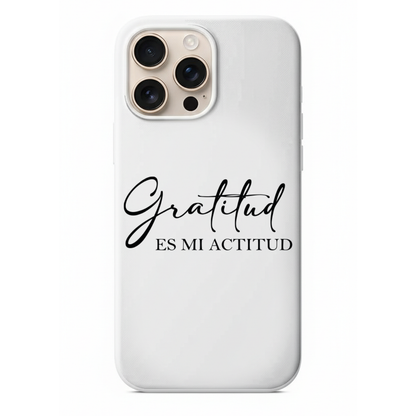 Siyah Mat Gratitud Yazılı Minimalist Tasarım Kılıf (SC05)