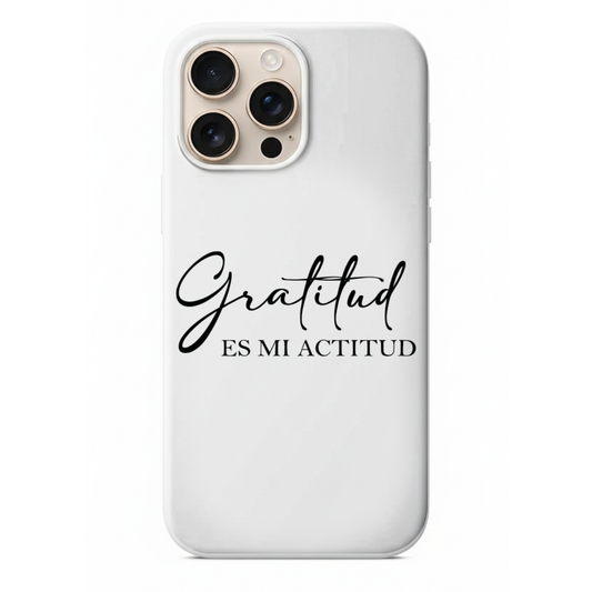 Siyah Mat Gratitud Yazılı Minimalist Tasarım Kılıf (SC05)