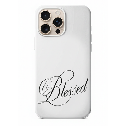 Blessed Slogan Yazılı Telefon Kılıfı (Kutsanmış  Şanslı  Dualı) (SC08)
