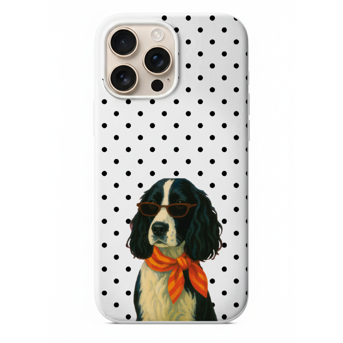 Puantiyeli Sevimli Köpek Figürlü Telefon Kılıfı (WV93)