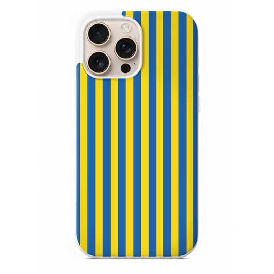 Sarı Mavi Çizgili Klasik Telefon Kılıfı (SV52)