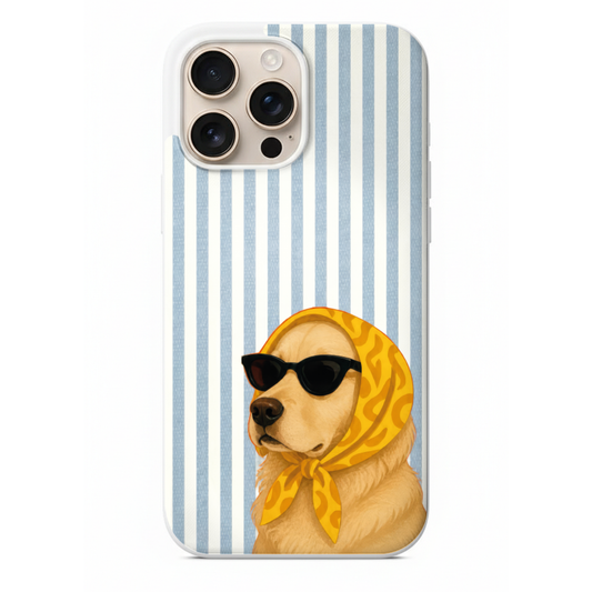 Retro Güneş Gözlüklü Golden Telefon Kılıfı (SV41)
