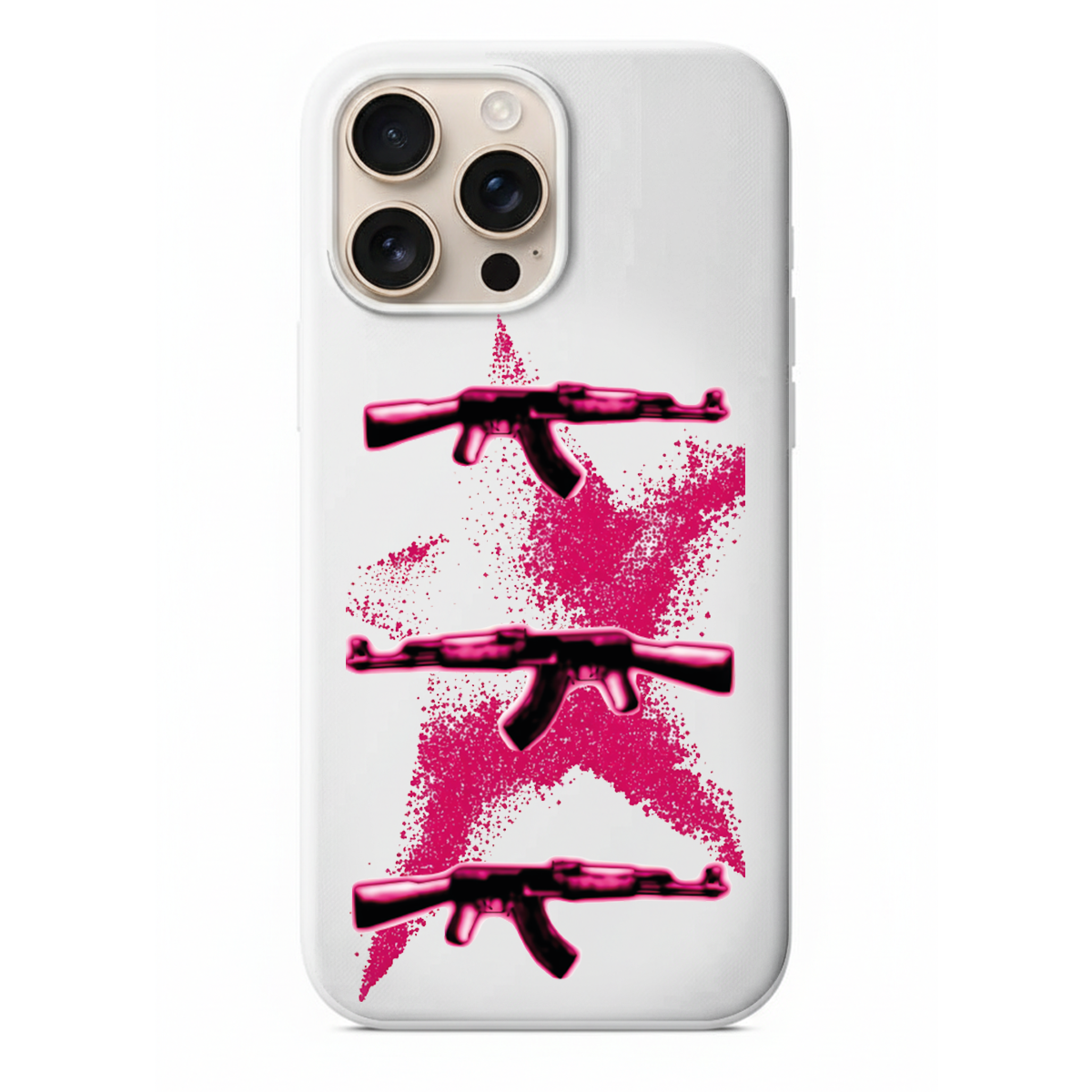 Y2K Pembe Kalaşnikof Figürlü Telefon Kılıfı (SC70)