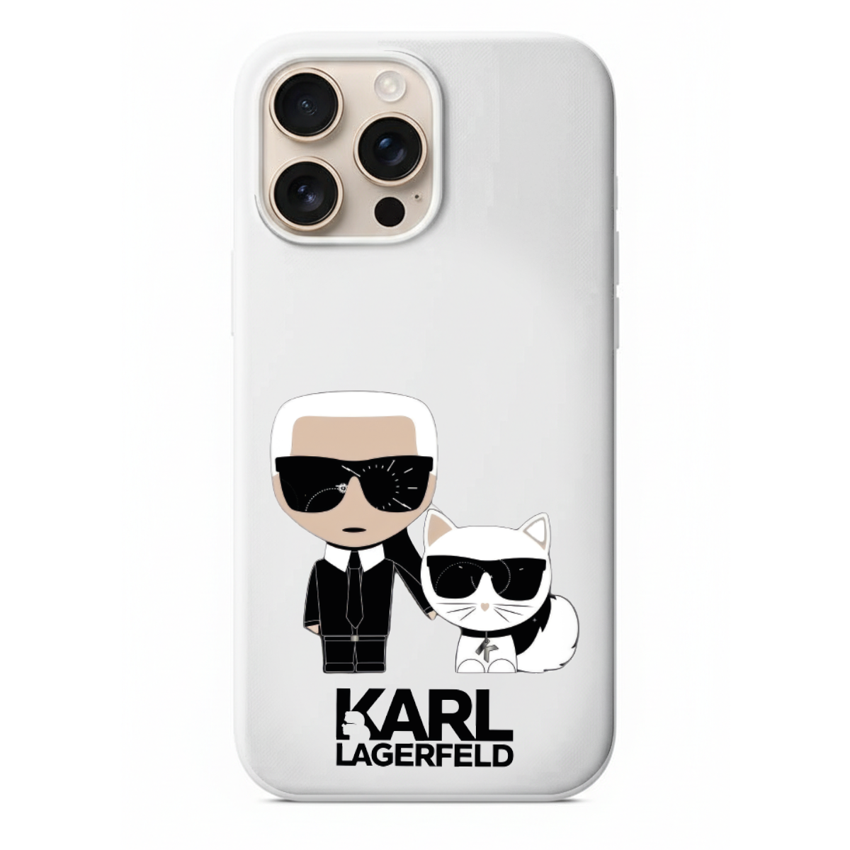 Karl Lagerfeld ve Kedisi Tasarımlı Telefon Kılıfı (SC27)