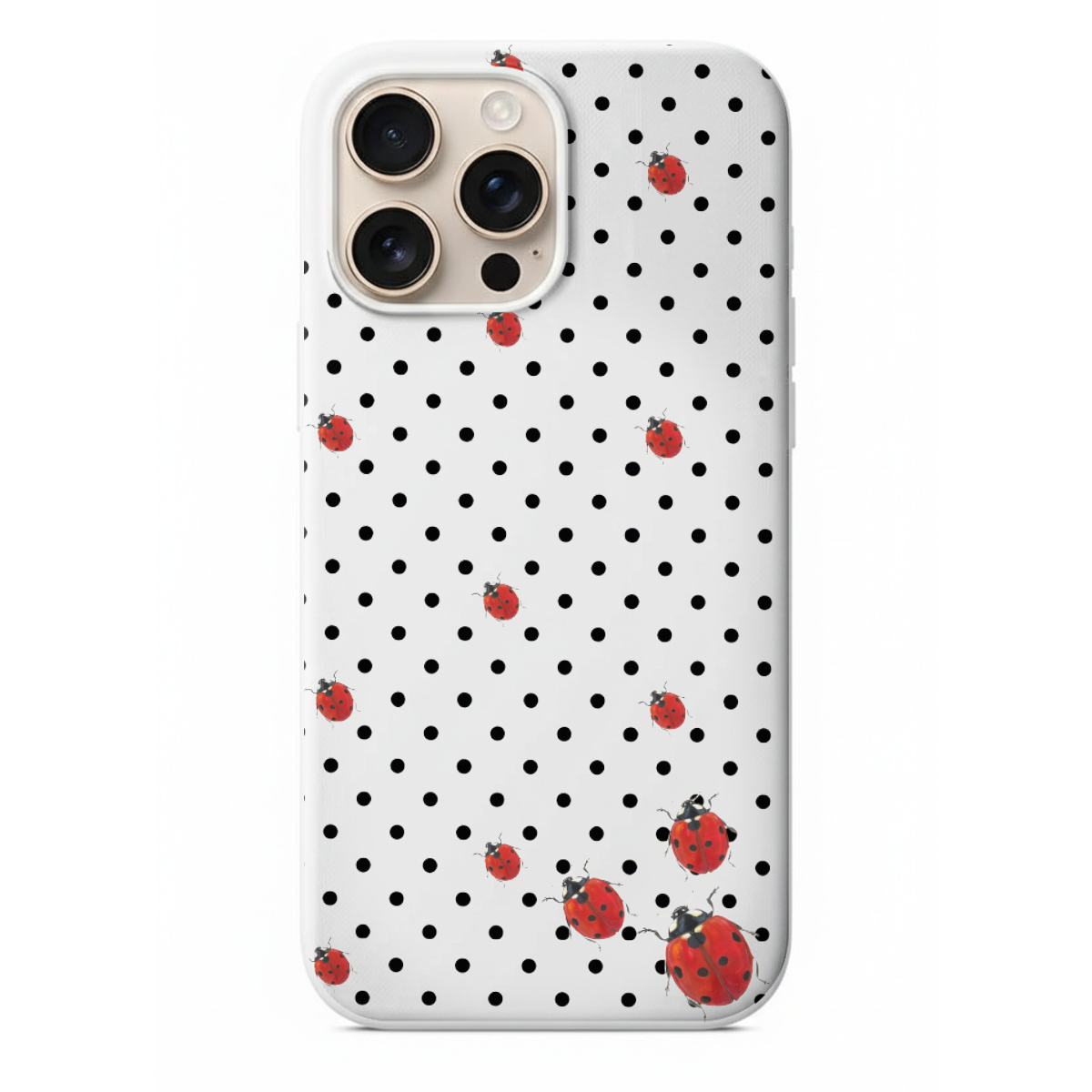 Puantiyeli ve Uğur Böcekli Telefon Kılıfı (WV95)