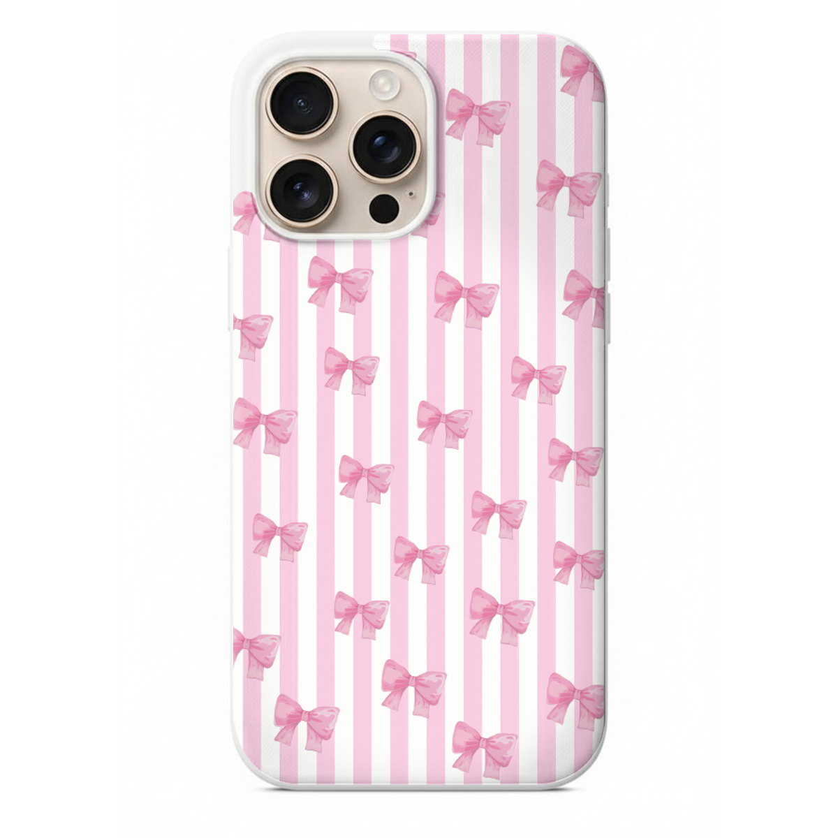 Pembe Fiyonklu Çizgili Telefon Kılıfı (SV40)