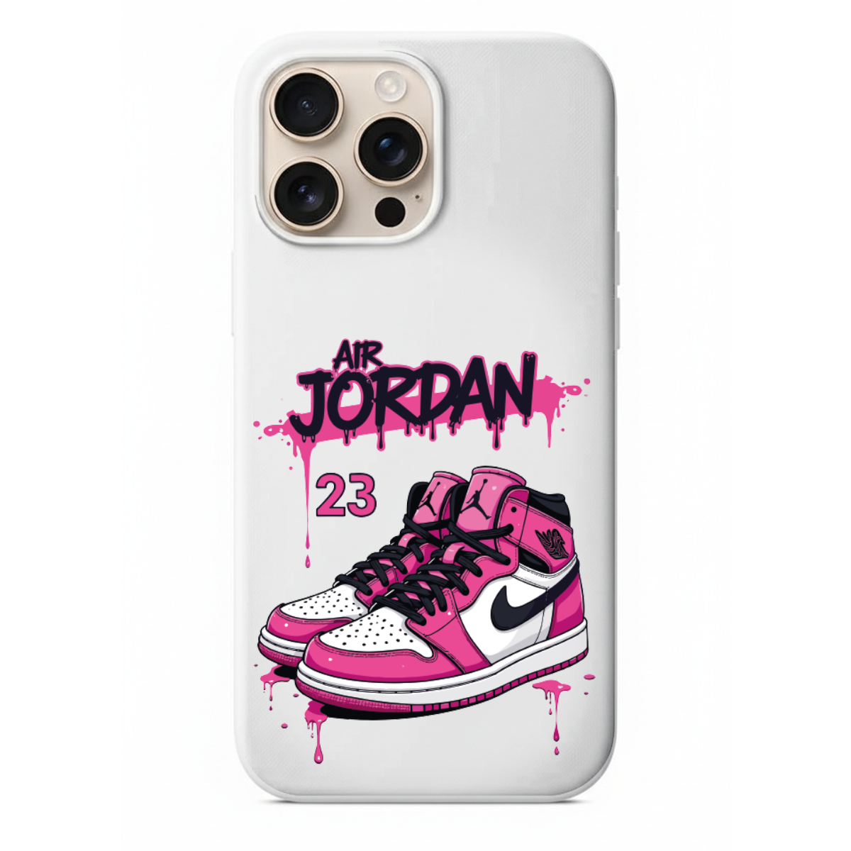 Pembe Jordan Ayakkabı Desenli Telefon Kılıfı  (SC46)