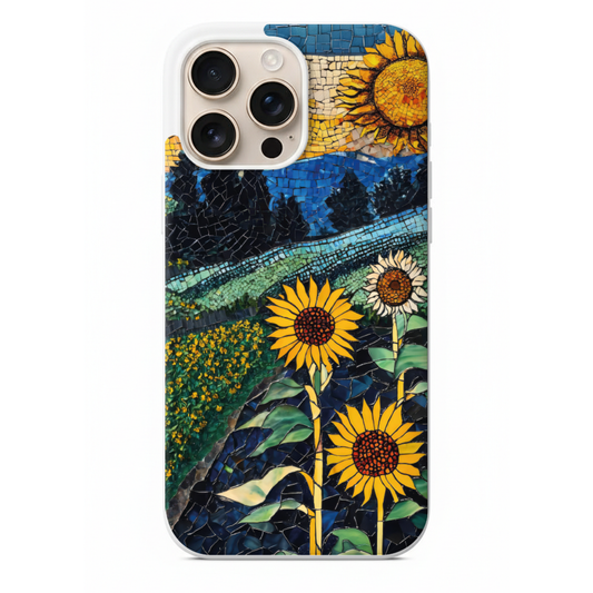 Van Gogh Tarzı Ayçiçeği Mozaik Tasarım Telefon Kılıfı (WV115)