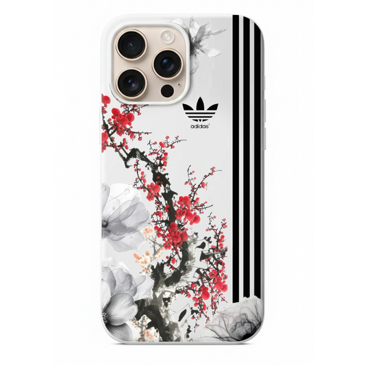 Adidas Logolu Kiraz Çiçeği Tasarım Telefon Kılıfı (WV119)