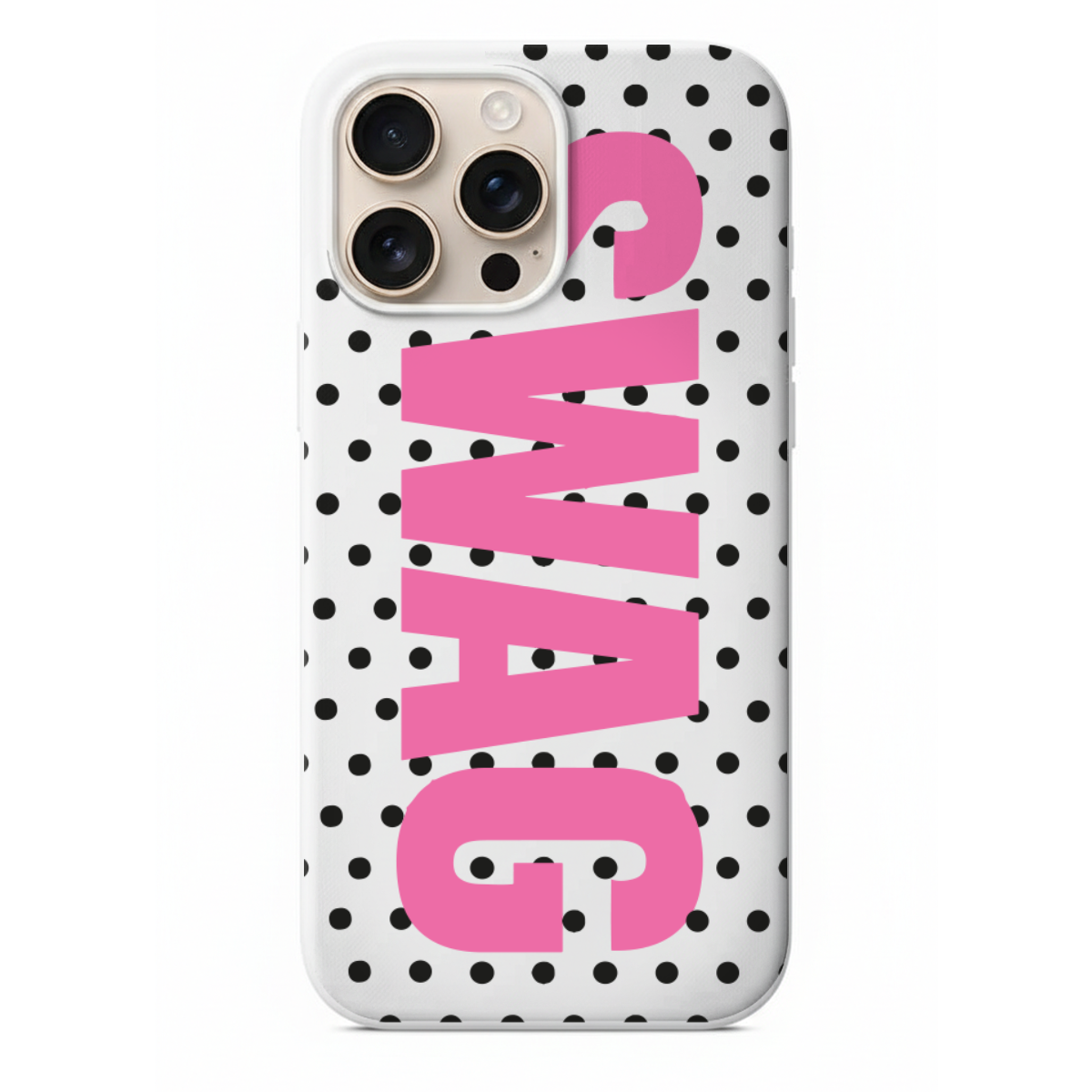 Swag Baskılı Puantiye Desenli Telefon Kılıfı (WV85)