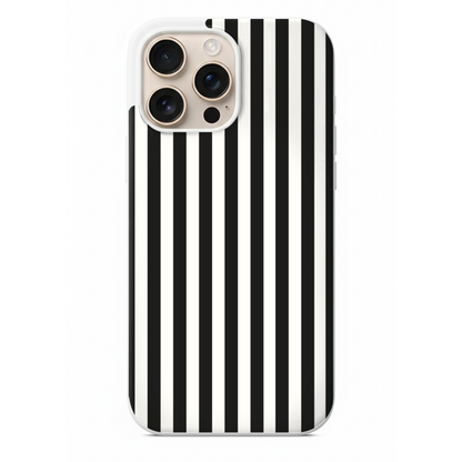 Siyah Beyaz Çizgili Klasik Telefon Kılıfı (SV53)
