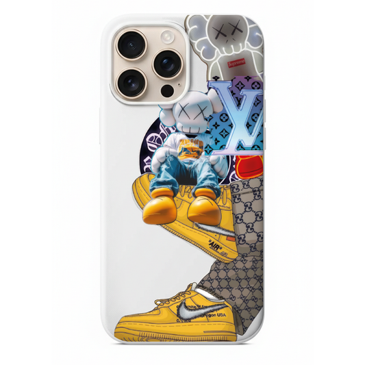 KAWS Streetwear Kolaj Baskılı Telefon Kılıfı (PV24)