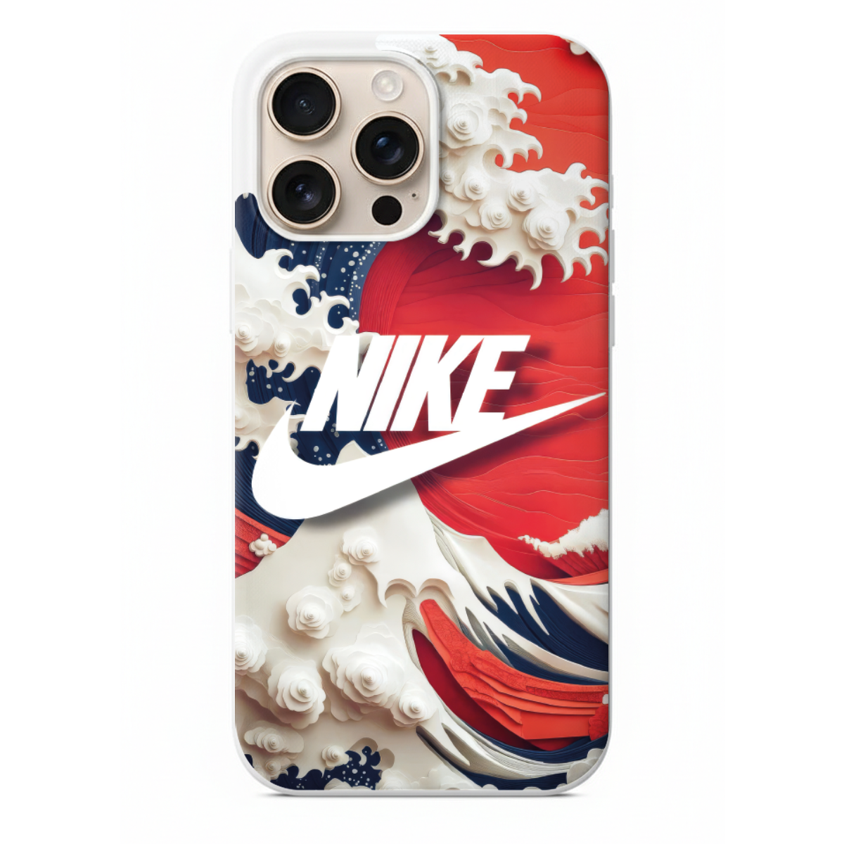 Nike Logolu Kanagawa Dalgası Tasarım Telefon Kılıfı (SC25)