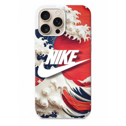 Nike Logolu Kanagawa Dalgası Tasarım Telefon Kılıfı (SC25)