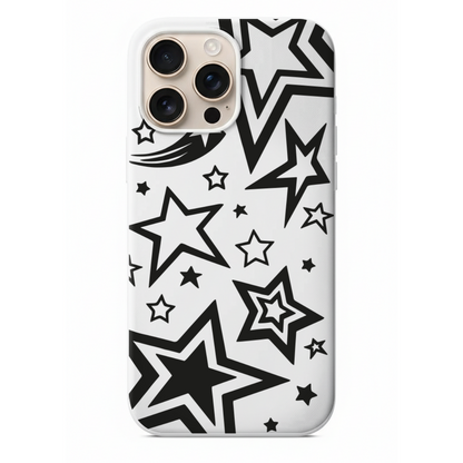 Siyah Yıldız Desenli Telefon Kılıfı (WV76)