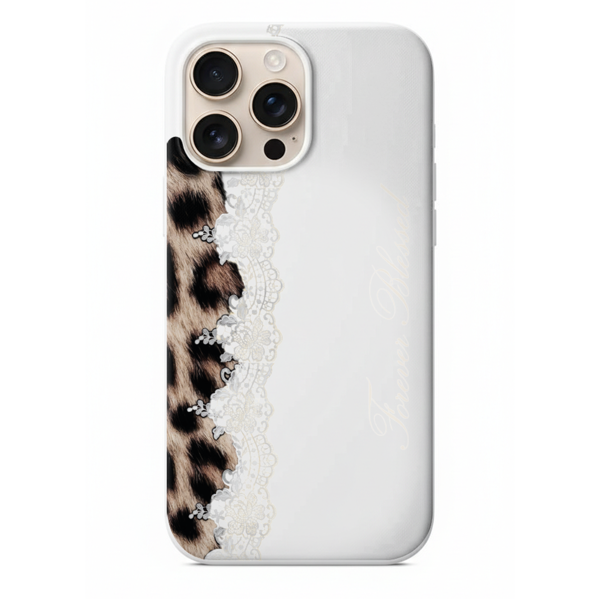 Leopar ve Dantel Detaylı Telefon Kılıfı (WV80)