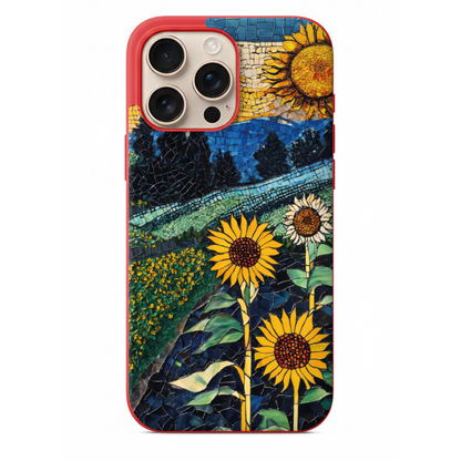 Van Gogh Tarzı Ayçiçeği Mozaik Tasarım Telefon Kılıfı (WV115)