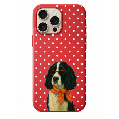Puantiyeli Sevimli Köpek Figürlü Telefon Kılıfı (WV93)