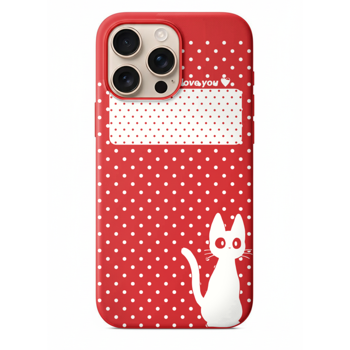 Kara Kedi ve Puantiye Tasarım Telefon Kılıfı (WV96)