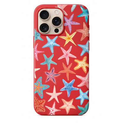 Renkli Denizyıldızı Desenli Telefon Kılıfı (SV45)