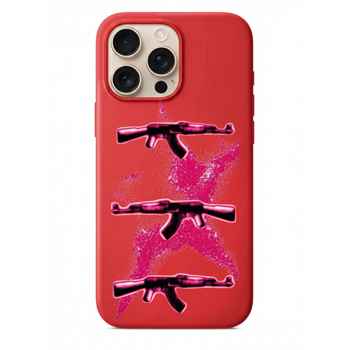 Y2K Pembe Kalaşnikof Figürlü Telefon Kılıfı (SC70)