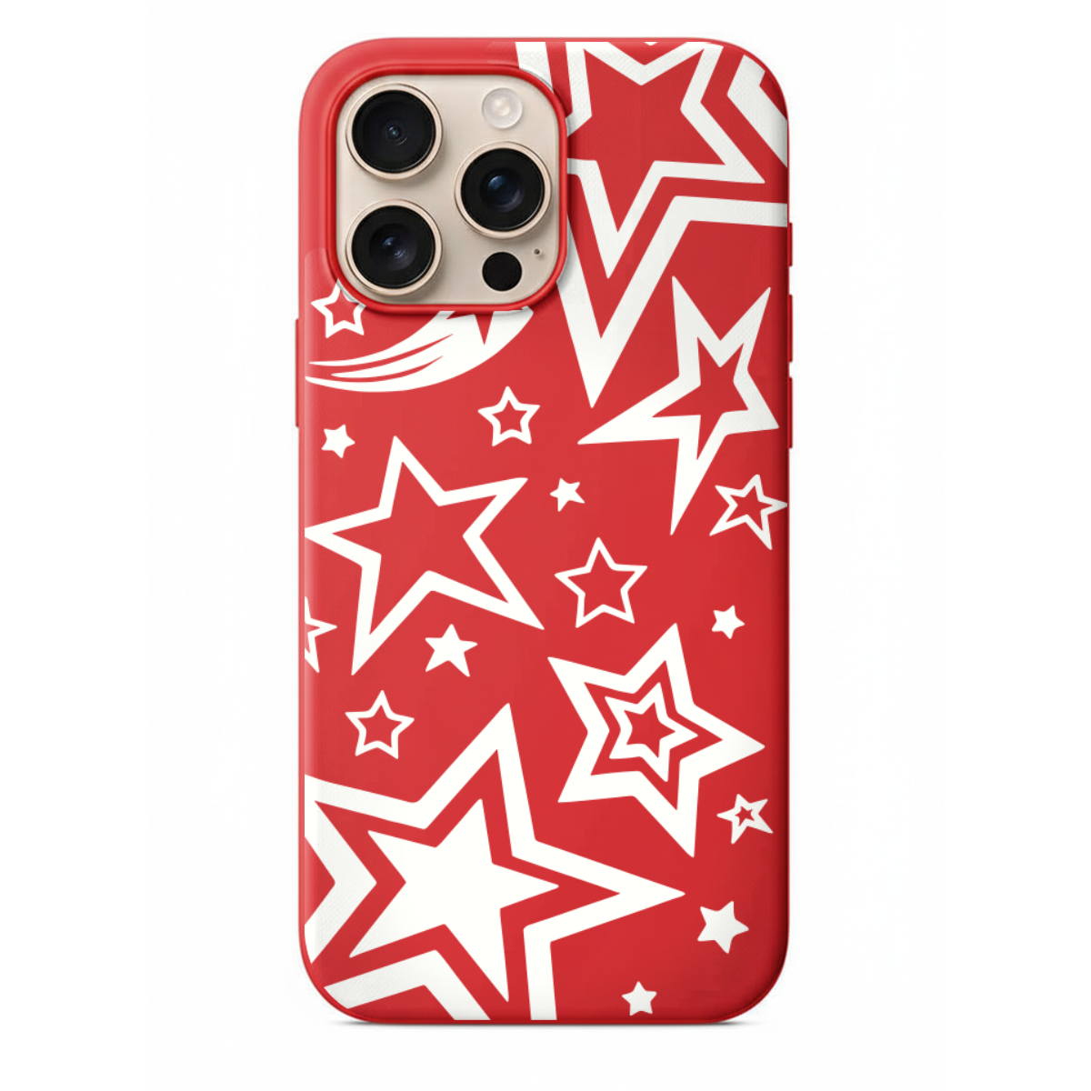 Siyah Yıldız Desenli Telefon Kılıfı (WV76)